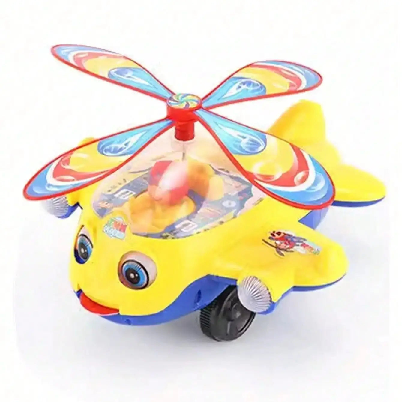 Cartoon Airplane Toy Trolley Educational Toy for Kids Toddler Children Children's Learning Walking Hand Push Aircraft Toy Push