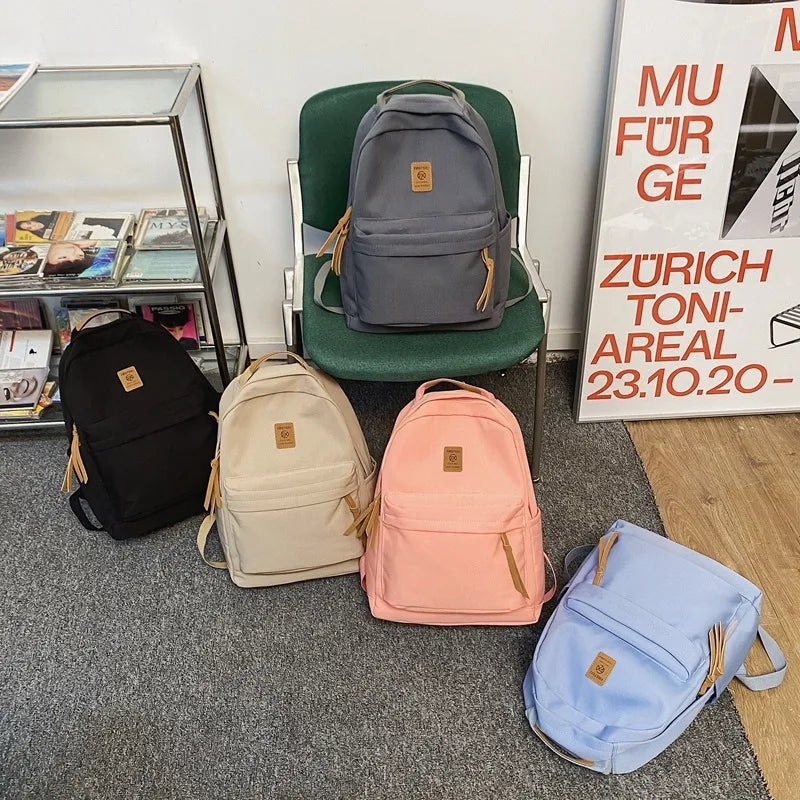 School Backpack for Men Women College Bookbag Lightweight Black Backpack Rucksack Casual Daypack School Bag for Boys Girls