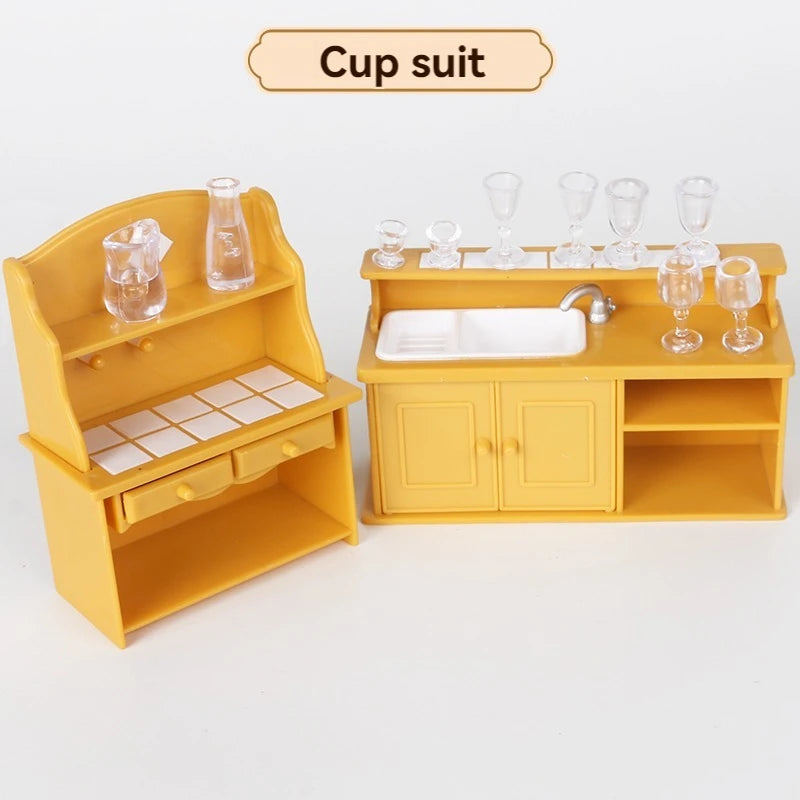 Children's simulated play house mini toy model ornaments