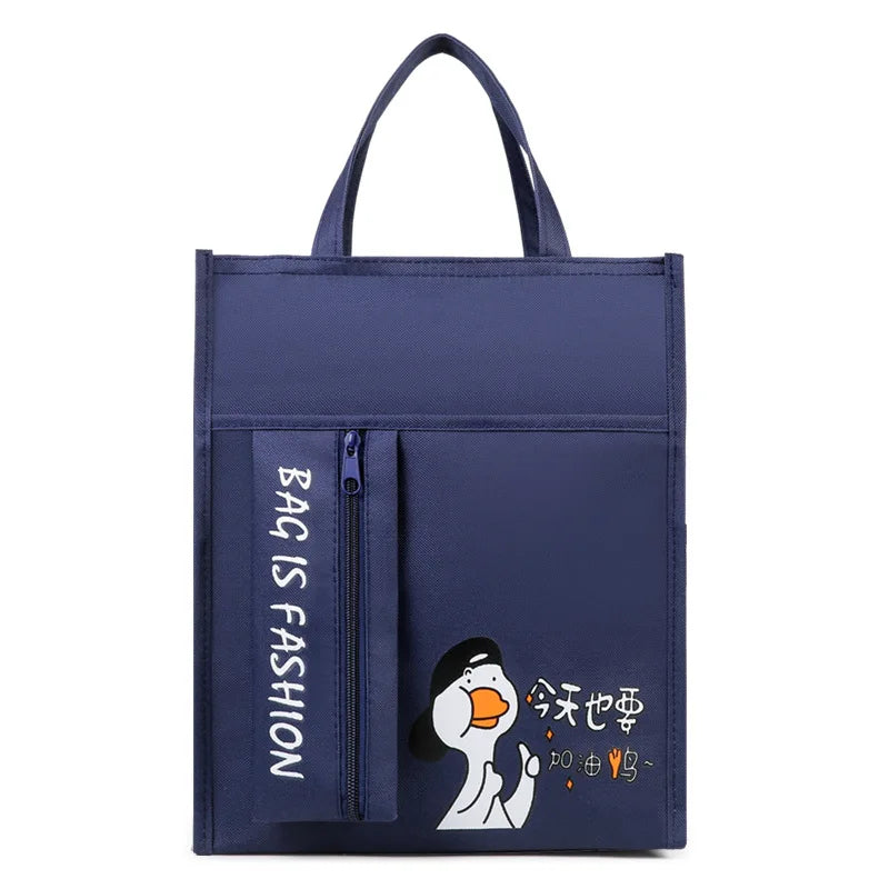 School supplies student tote bag children art bag document bag pink canvas tutoring bag school-bags-for-girls Tutorial Bags