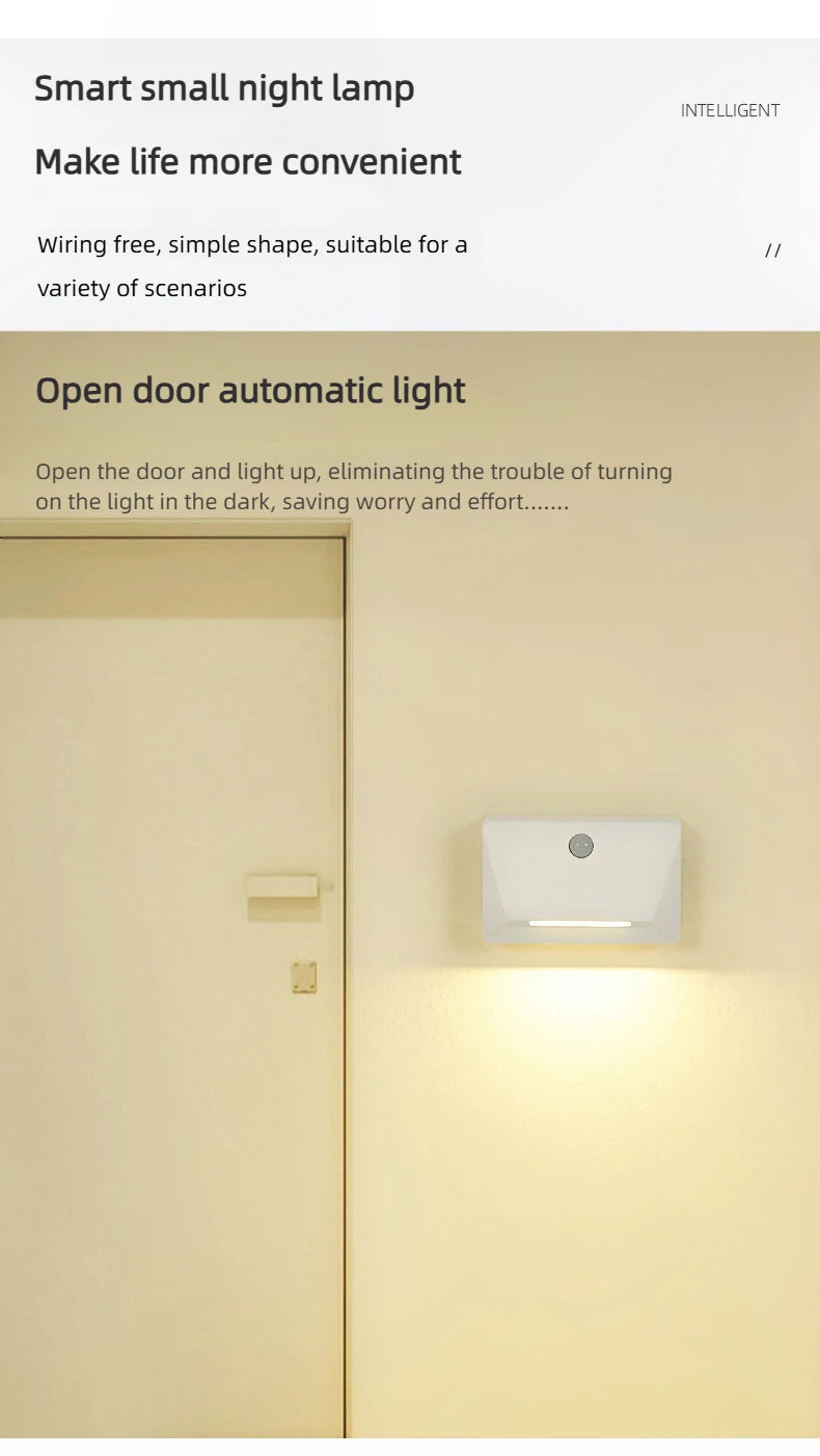 Smart Motion Activated Wall Light - 2200mAh USB-C Fast Charge, 3 Adjustable Brightness, Multi-Device Link for Indoor/Outdoor Security Lighting