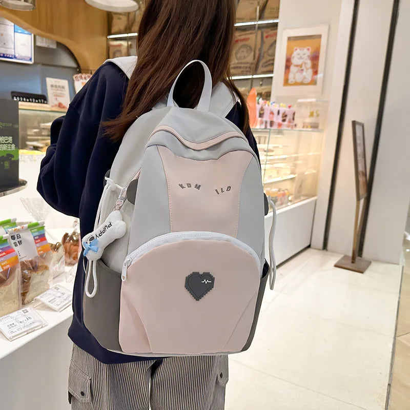 Student's Backpacks Korean Simple Versatile Fashionable Casual Cute Schoolbags High Quality Large Capacity Travel Backpacks