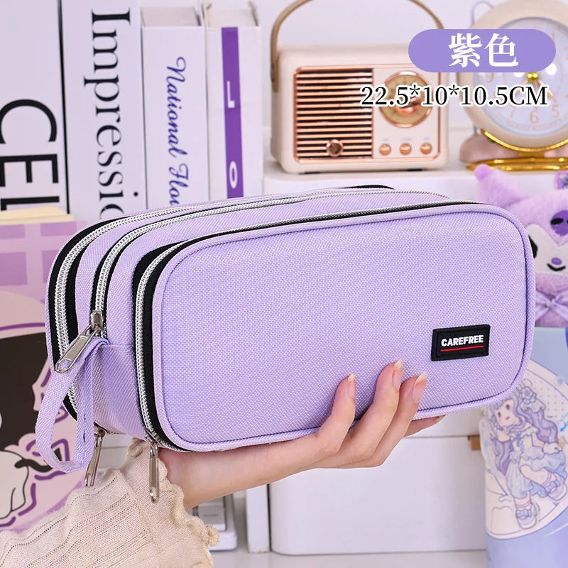 New School Supplies Back to School Essential Pencil Case, Large Capacity Stationery Organizer Student Stationery Box