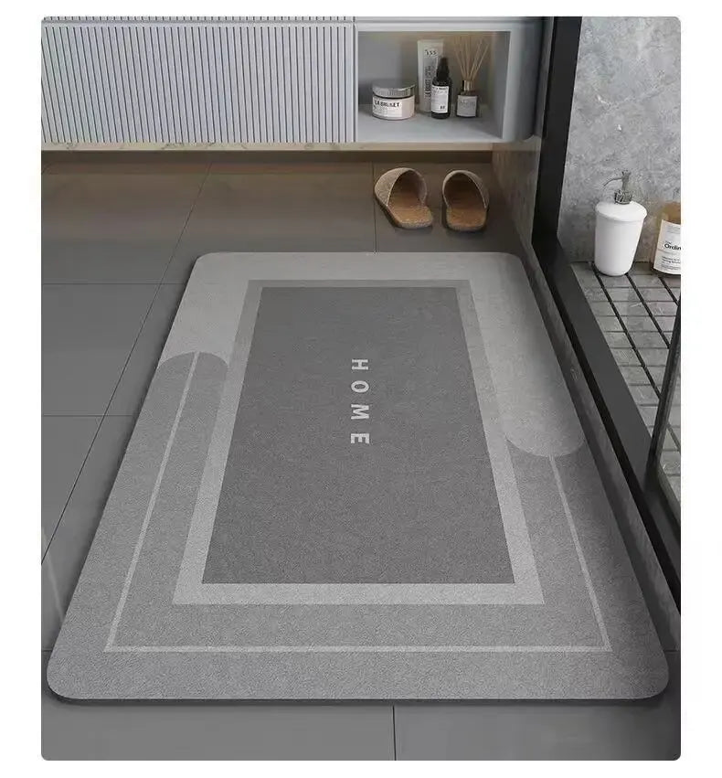 Bathroom Absorbent Floor Mat, Anti Slip Diatomaceous Mud Foot Mat, Quick Drying Toilet, Anti Fall Toilet Door Mat, Foot Mat
