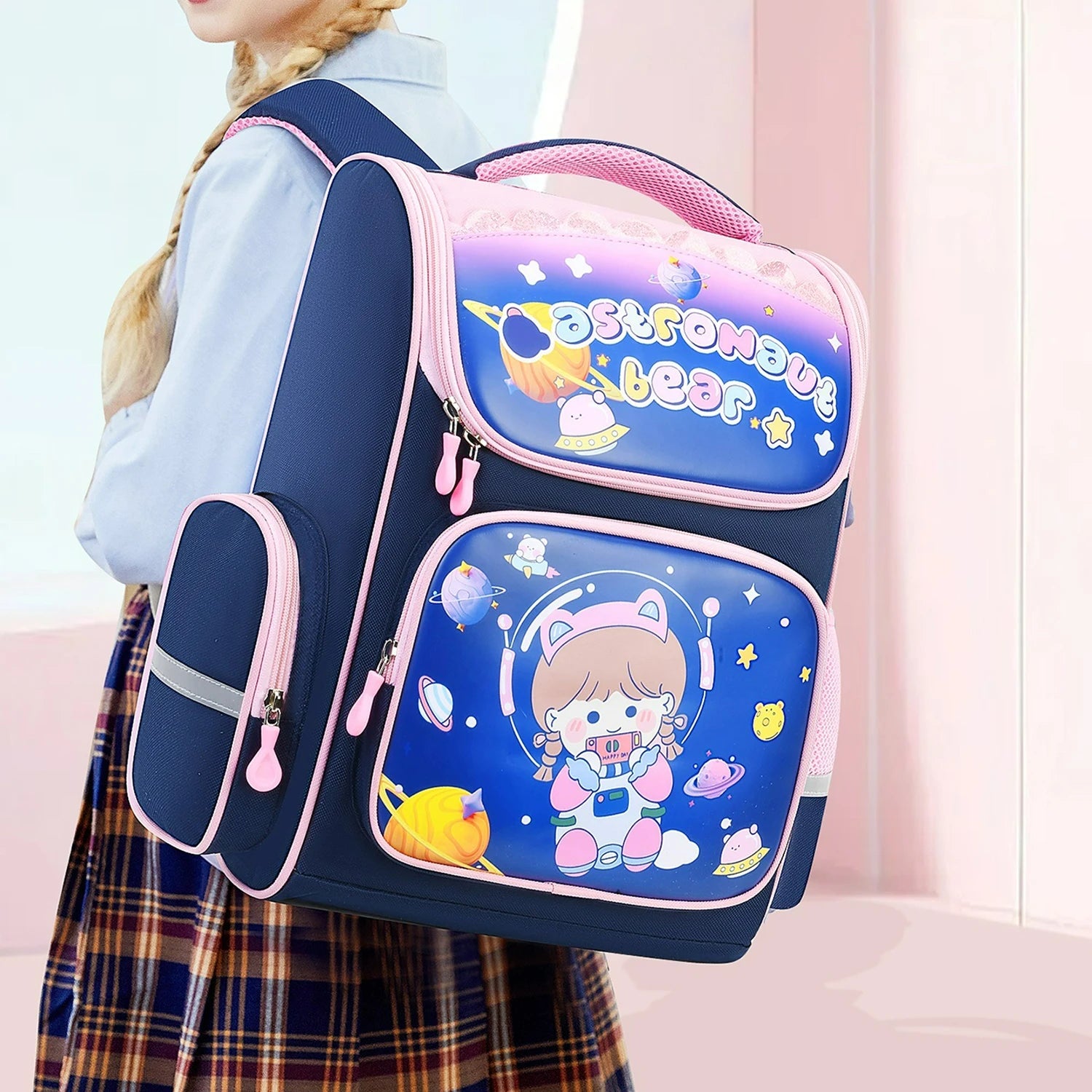 Children's elementary school students schoolbag girls 1, 2, 3, 4, 5, 6 grades 6-12 years old shoulders backpack cute waterproof