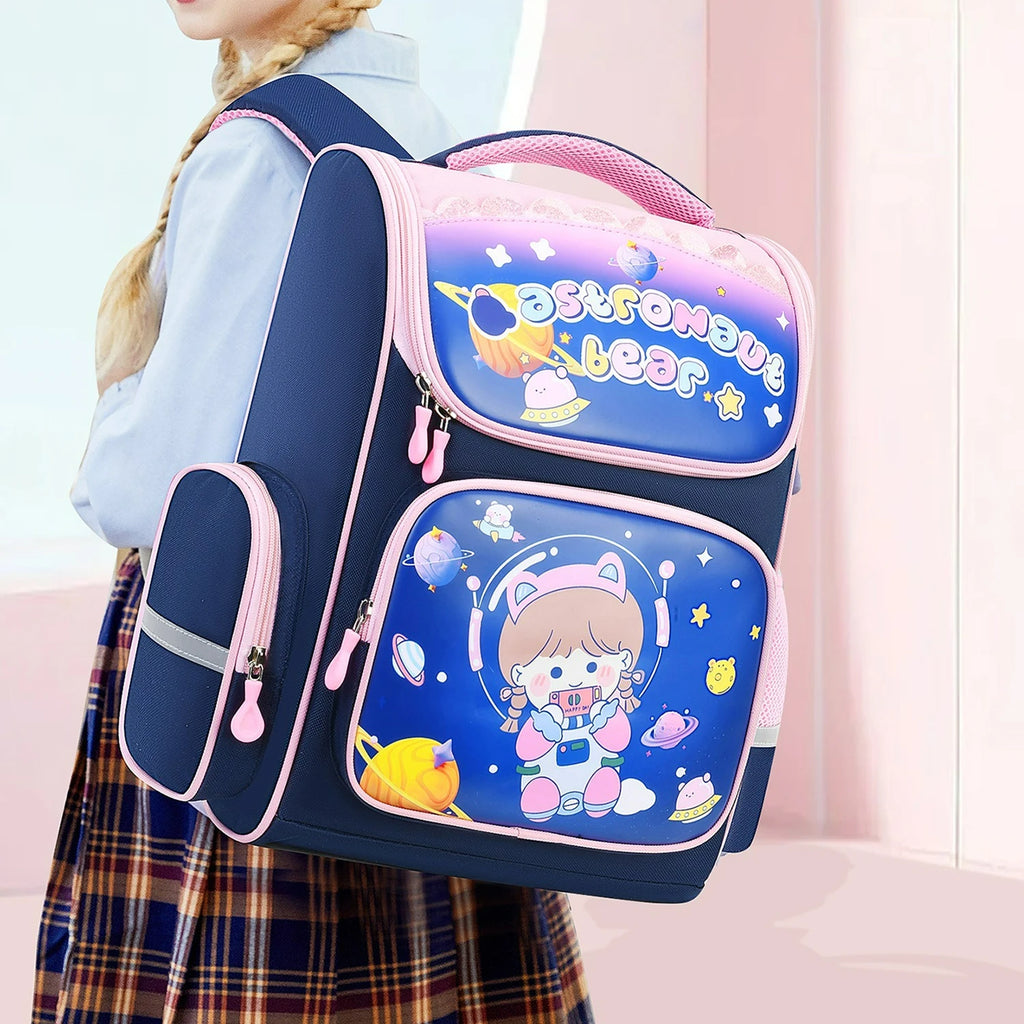 Children's elementary school students schoolbag girls 1, 2, 3, 4, 5, 6 grades 6-12 years old shoulders backpack cute waterproof