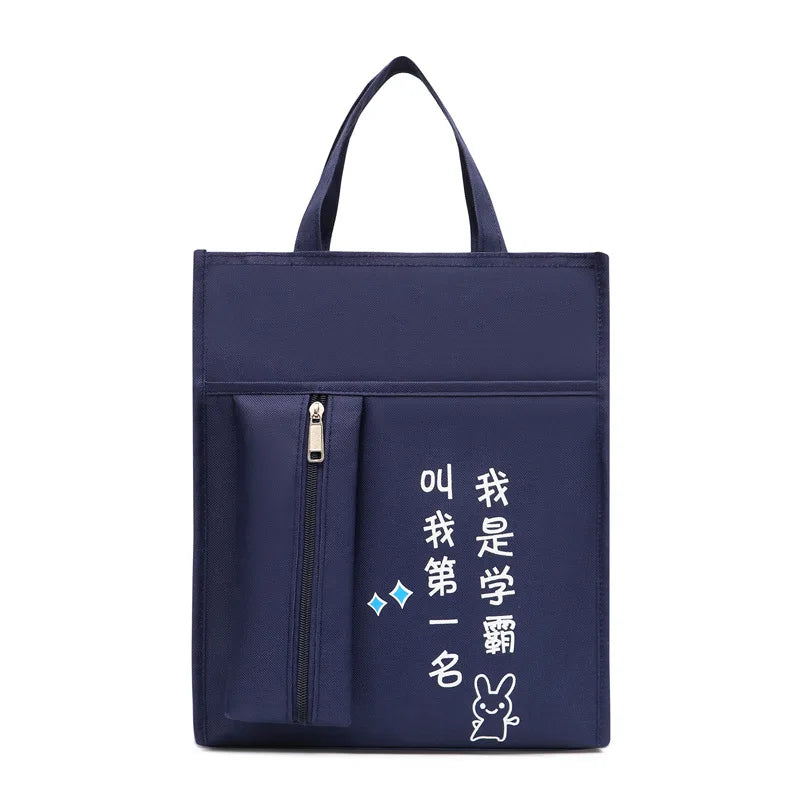 School supplies student tote bag children art bag document bag pink canvas tutoring bag school-bags-for-girls Tutorial Bags