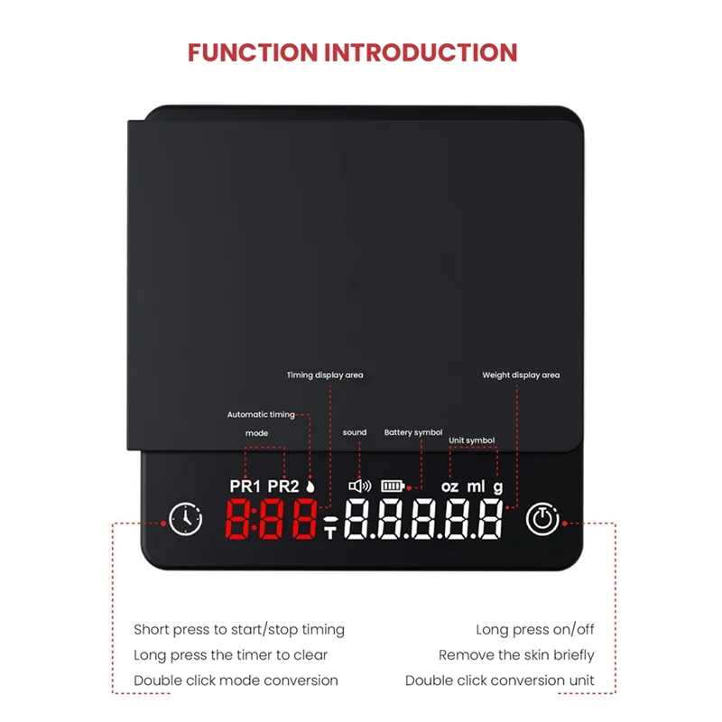 Sale Mini Smart Kitchen Scale Weighing Precision Digital Coffee Scale Espresso with Timer