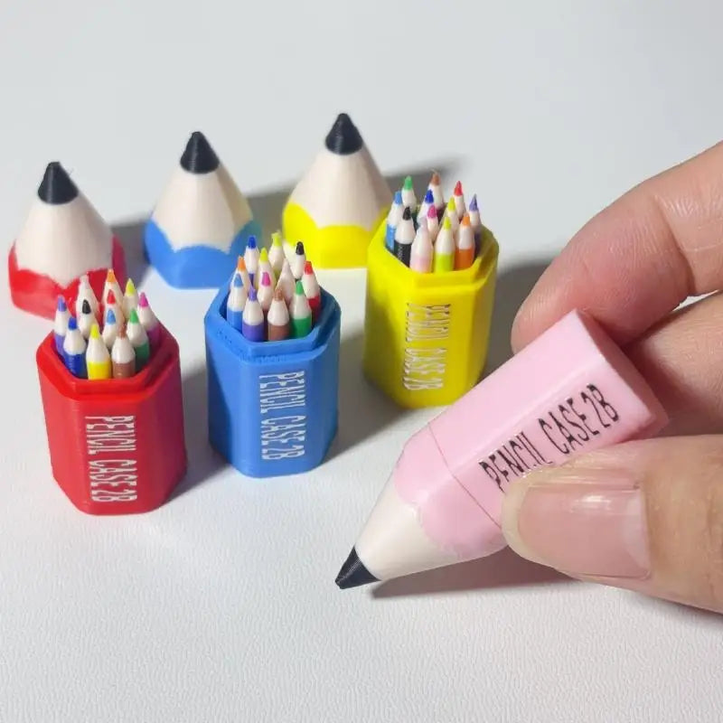 10/12Pcs Miniature School Supplies Toy Set for Kids Includes Colored Pens Mini Pencils Dollhouse School Accessory Props