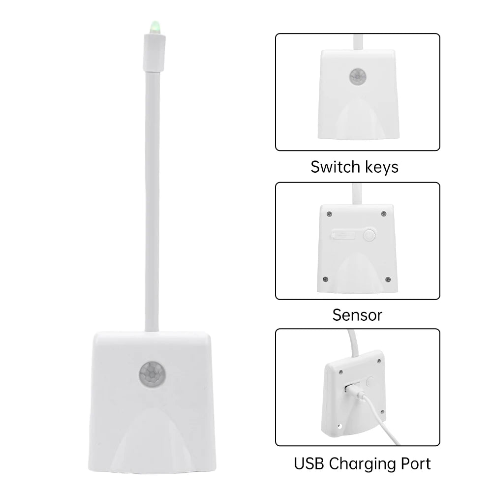 Toilet Smart Night Lights Motion Sensor Light Rechargeable Dimming Lamp For Toilet Bowl Bathroom Waterproof Night Lamp