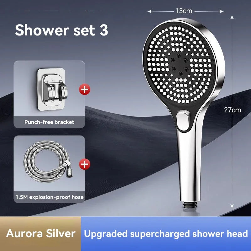 Xiaomi Original Shower Head, Large Panel Booster Shower Set, Water Output, 3-Speed Adjustment, Home Bathroom Facilities