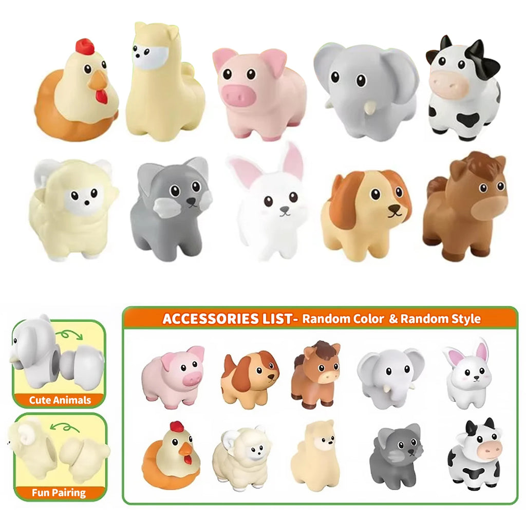 Montessori animal Matching Game Toys，Enhance imagination and color recognition ability,Training Educational block game toy gift