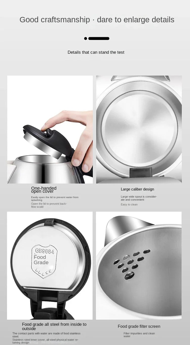 Electr Water Kettle For Tea 2L Electric Kettle Electric Teapot Water Boiler 2000W Tea Maker Cup Thermal Electric Tea Maker