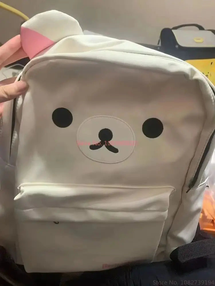 Kawaii Bear Rilakkumas Backpack Large Capacity Backpack Stylish Student School Bag Shoulder Bags Schoolbag Gift