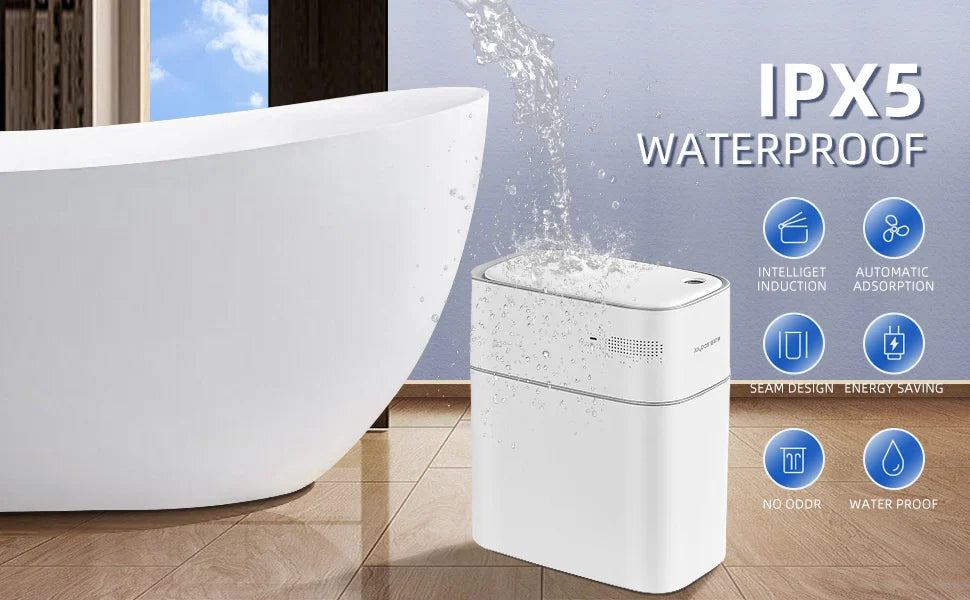 Smart Bathroom Electronic 15l Automatic Sensor  Without White Home basket for domestic toilets and bathrooms