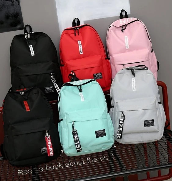Fashion trend backpack backpack for men and women junior high school high school student bag large capacity korean version of th