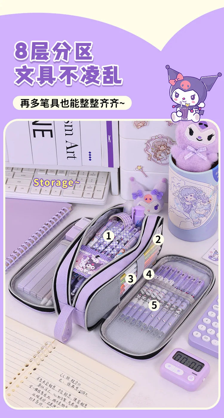 New School Supplies Back to School Essential Pencil Case, Large Capacity Stationery Organizer Student Stationery Box