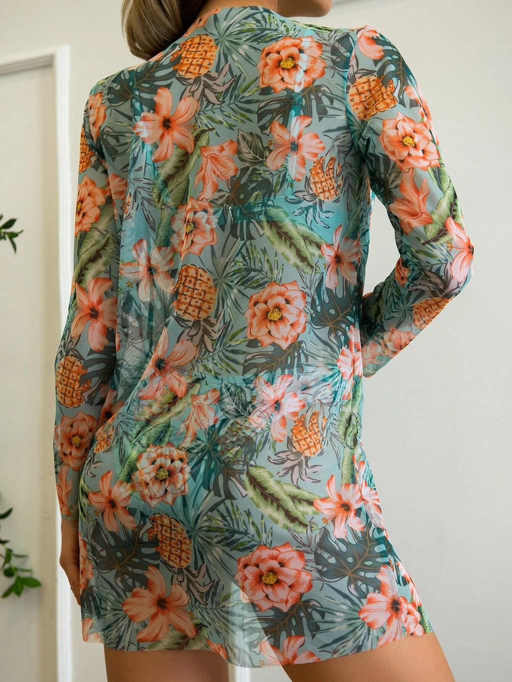 3 Pieces Push Up Bikinis 2025 Women With Kimono Beach Printed Swimsuit Sexy Swimwear Female Bathers Bathing Swimming Swim Suit