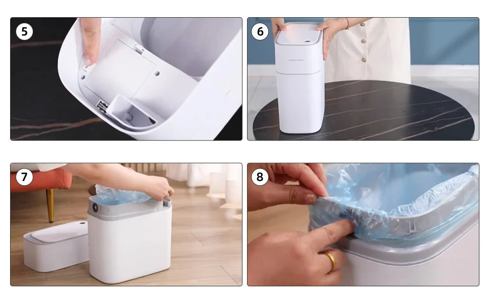 Smart Bathroom Electronic 15l Automatic Sensor  Without White Home basket for domestic toilets and bathrooms