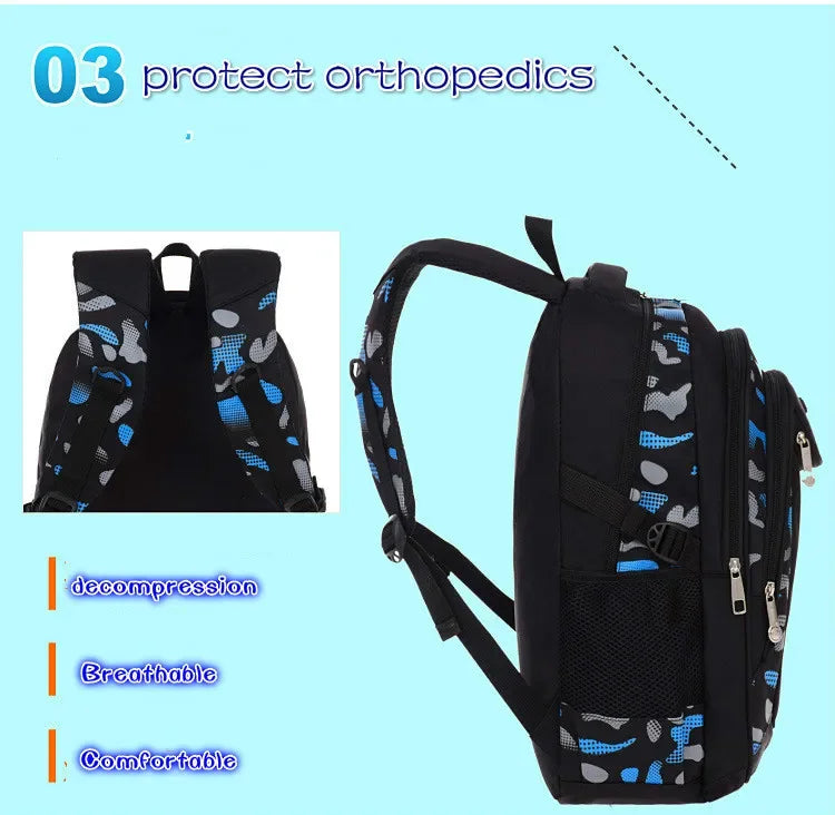 Kids backpack children School Bags For Boys orthopedic school Backpack Waterproof Primary Schoolbag book bag mochila infantil