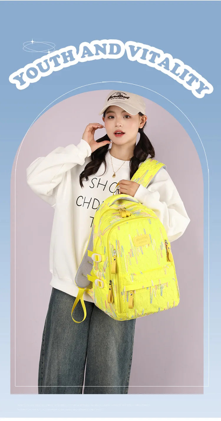 Fresh Backpack large capacity school bag with good-looking Cute and Sweet Backpacks for Middle School and College Students 2 Siz