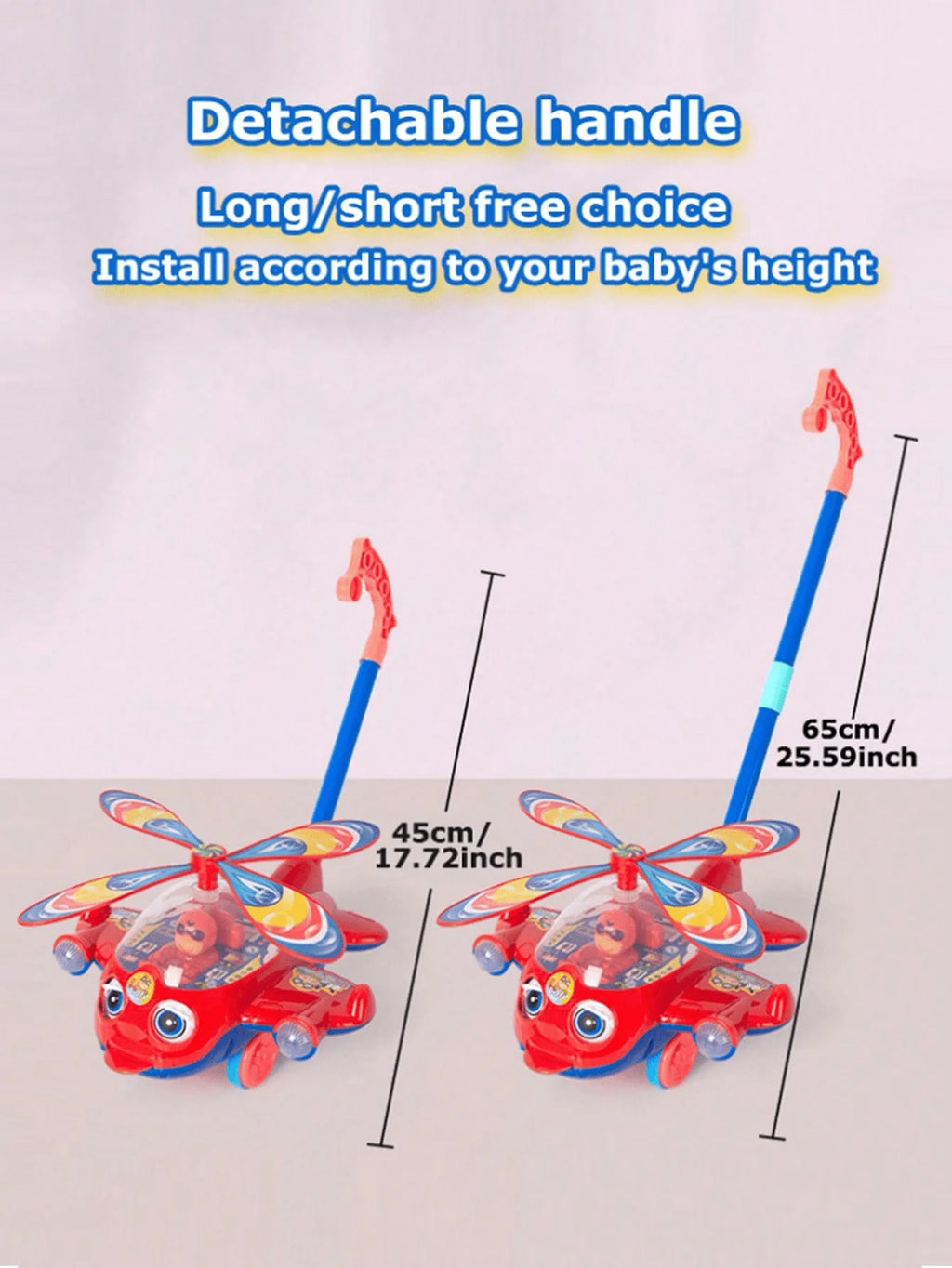 Cartoon Airplane Toy Trolley Educational Toy for Kids Toddler Children Children's Learning Walking Hand Push Aircraft Toy Push