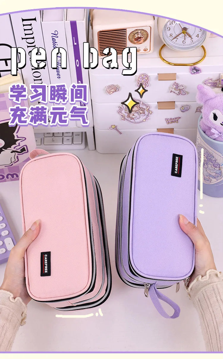 New School Supplies Back to School Essential Pencil Case, Large Capacity Stationery Organizer Student Stationery Box