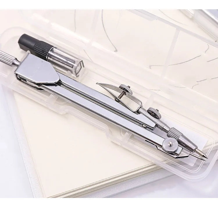 School Supplies for Student Stationery (Included Box) Classroom Stainless Steel Drawing Compass Math Geometry Tools for Circles