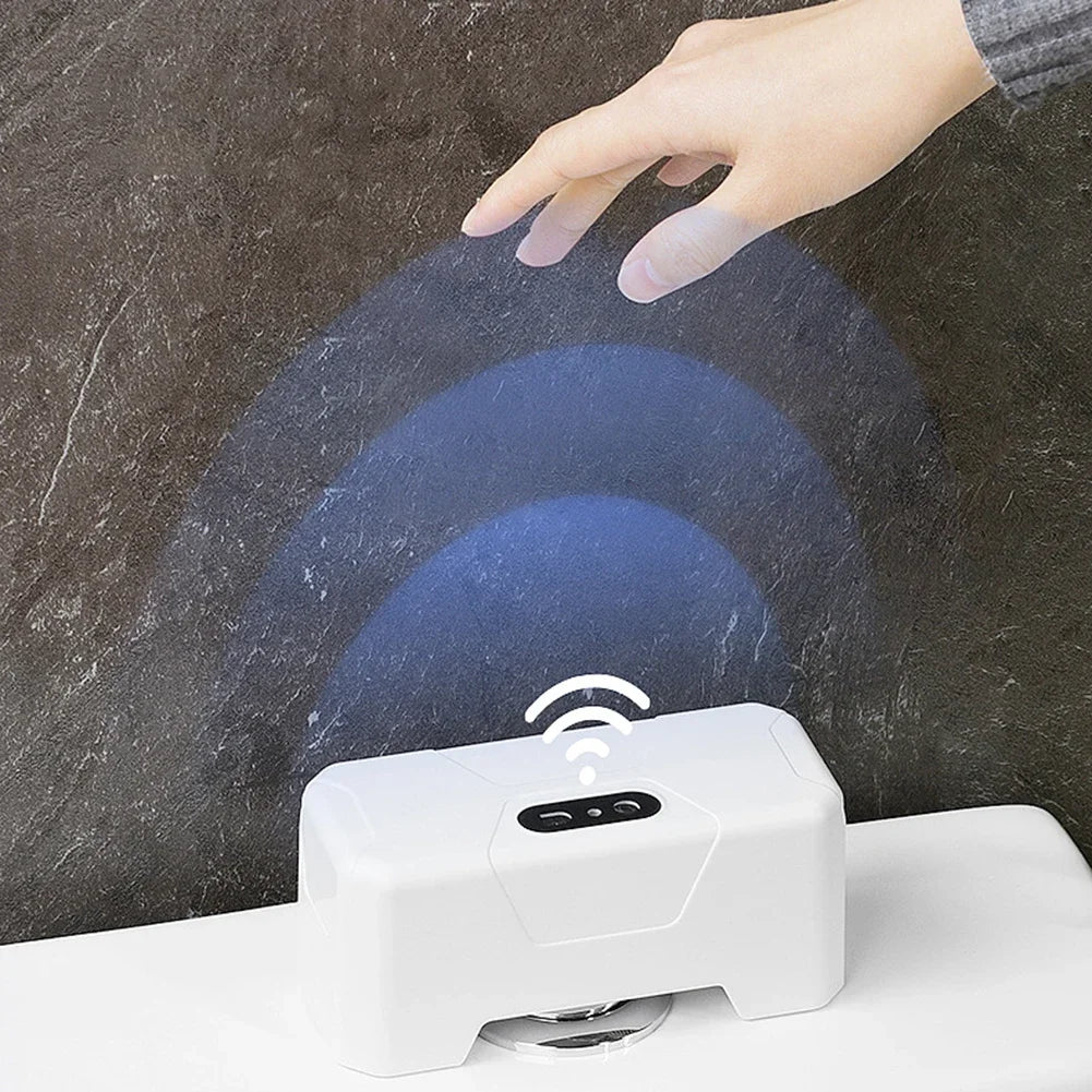 Touchless Smart Toilet Flush Automatic Toilet Flush Button Intelligent Infrared Sensor Waterproof On-Touch Flush Switch for Home