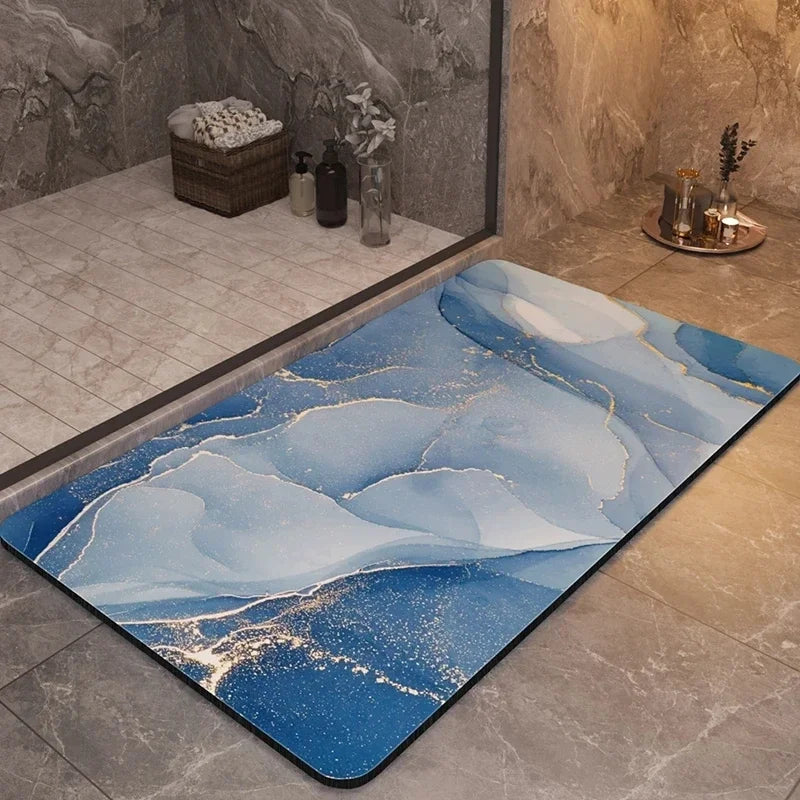 Luxury Bathroom Mats Anti Slip Shower Bath Mat Super Absorbent Quick Dry Foot Floor Mat Toilet Rug Doormat Carpet Washable Decor