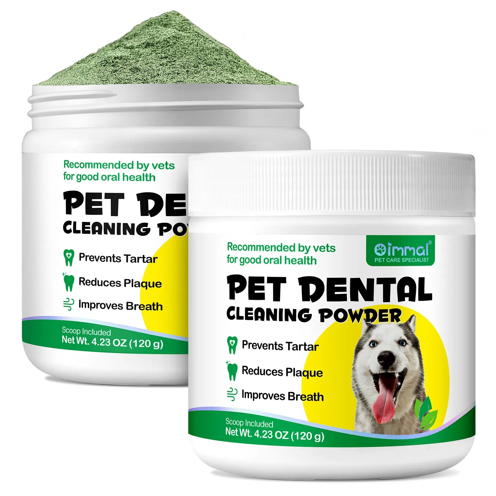 Pets Dental Clean Powder Recommended by vets for good oral health Reduces Plaque Prevents Tartar Improves Breath with Probiotics