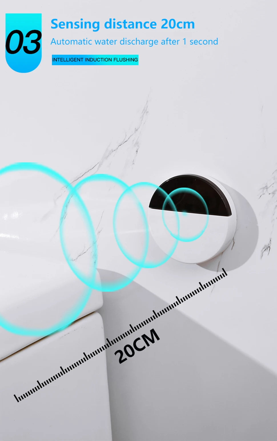 Bathroom Accessories Infrared Smart Wireless Flush Valve Household Defecation Sensor Flusher Toilet Automatic Flushing Sensor