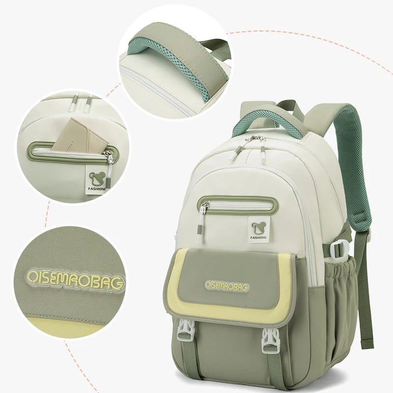 Schoolbags for Primary School Girls, Good-Looking, Waterproof, Junior High School Girls, Lightweight, Soft and Popular Backpacks