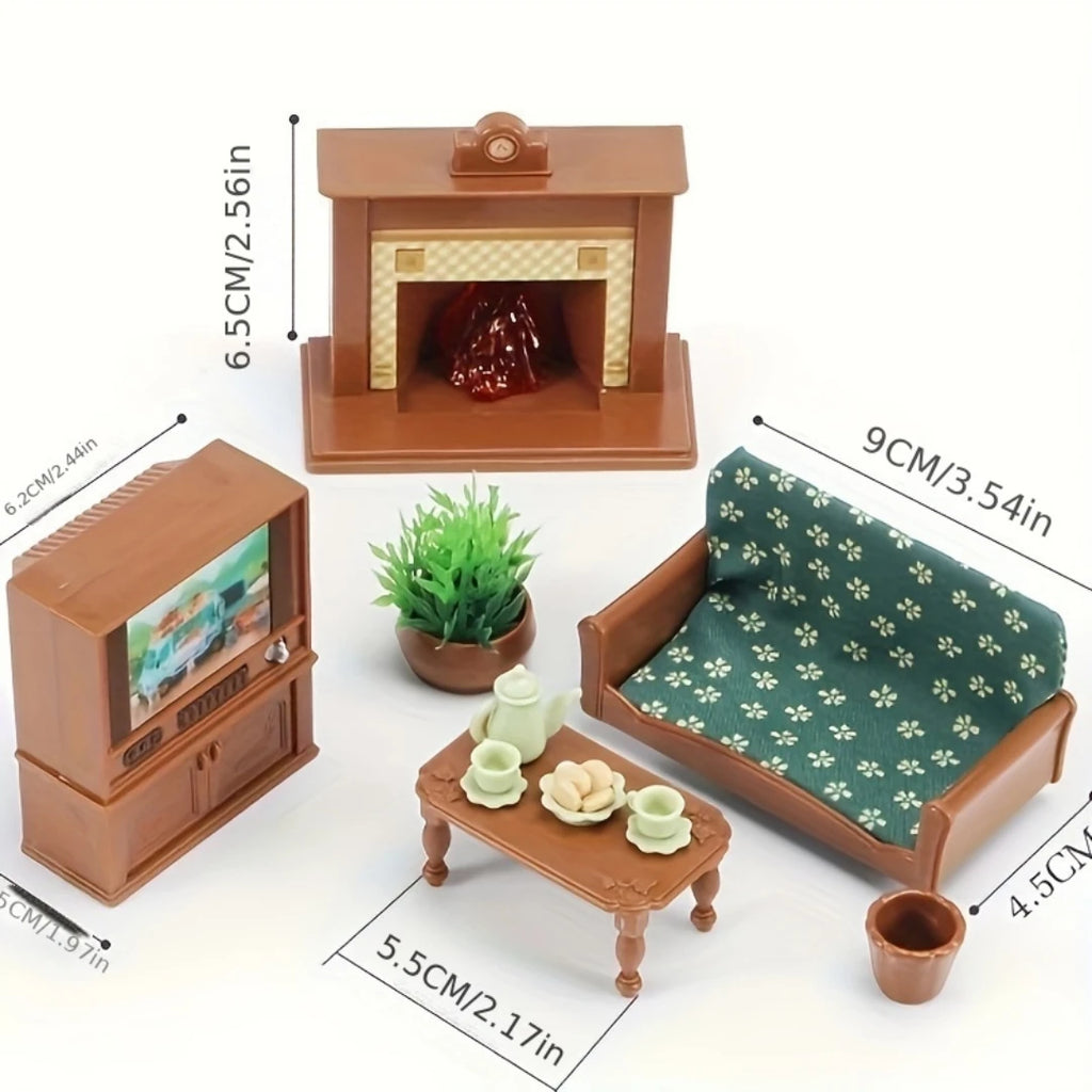 Children's simulated play house mini toy model ornaments