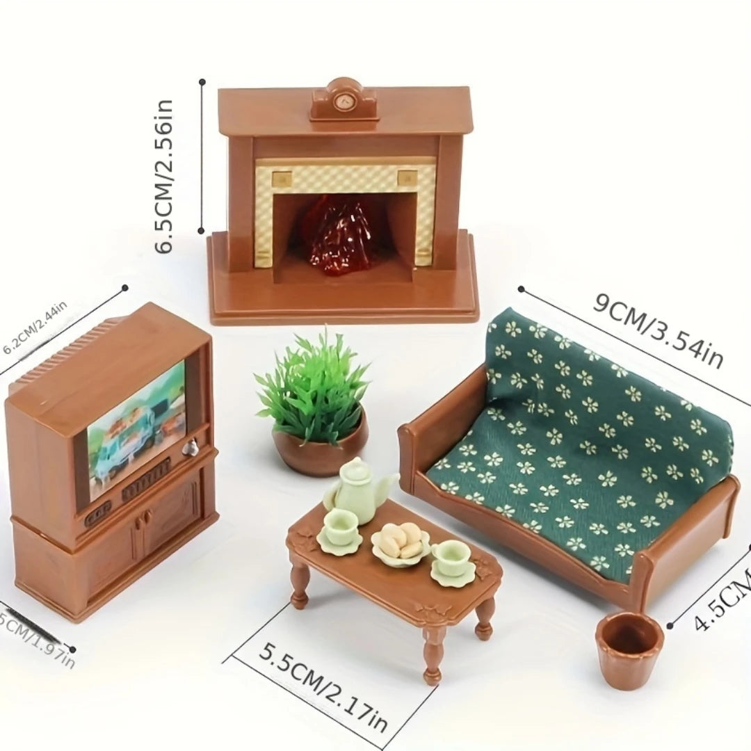 Children's simulated play house mini toy model ornaments