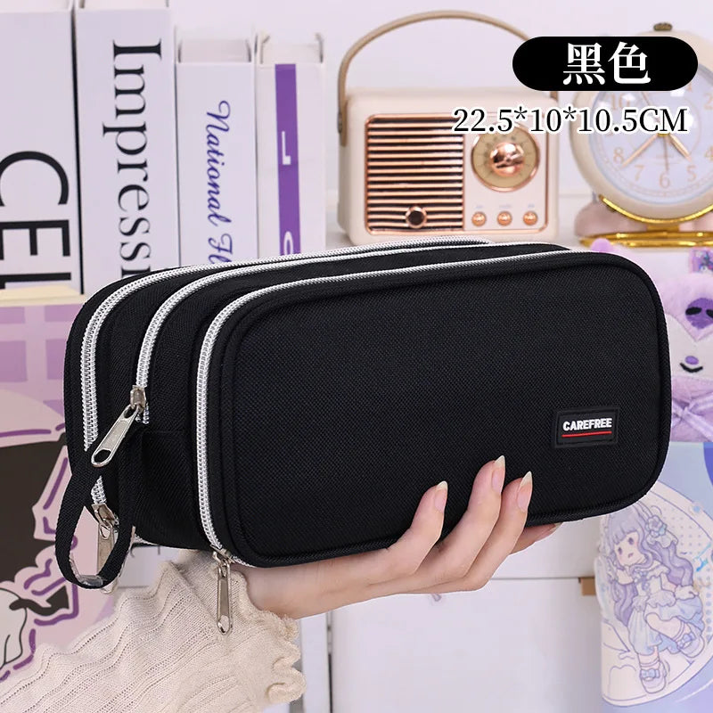 New School Supplies Back to School Essential Pencil Case, Large Capacity Stationery Organizer Student Stationery Box