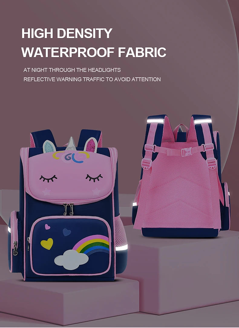 New elementary school students schoolbag shoulders backpack 6-12 years old one, two, three, four, five, six grades waterproof le