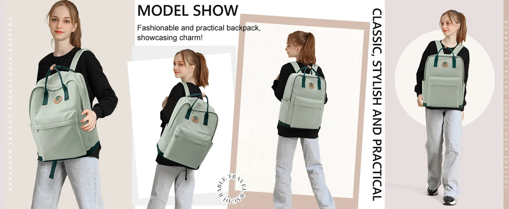 Back to School Youth School Backpack, Stylish Waterproof Casual School Bag, Basic Laptop Backpack For Women，University Backpacks