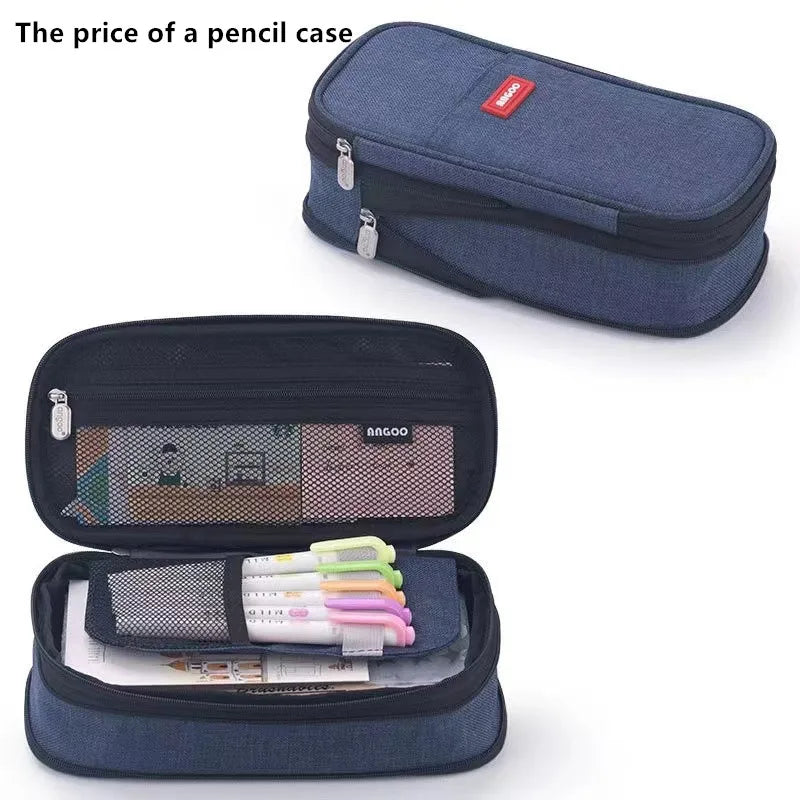 Large Capacity Pencil Case Stationery School Supplies Pencil Cases Pouch Office Desk Storage Bag Students Kids Pen Case Bags Box
