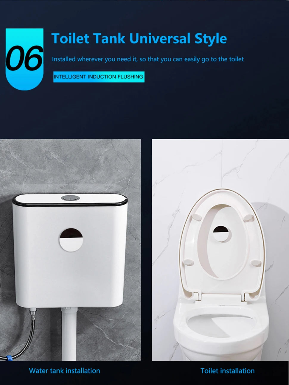 Bathroom Accessories Infrared Smart Wireless Flush Valve Household Defecation Sensor Flusher Toilet Automatic Flushing Sensor