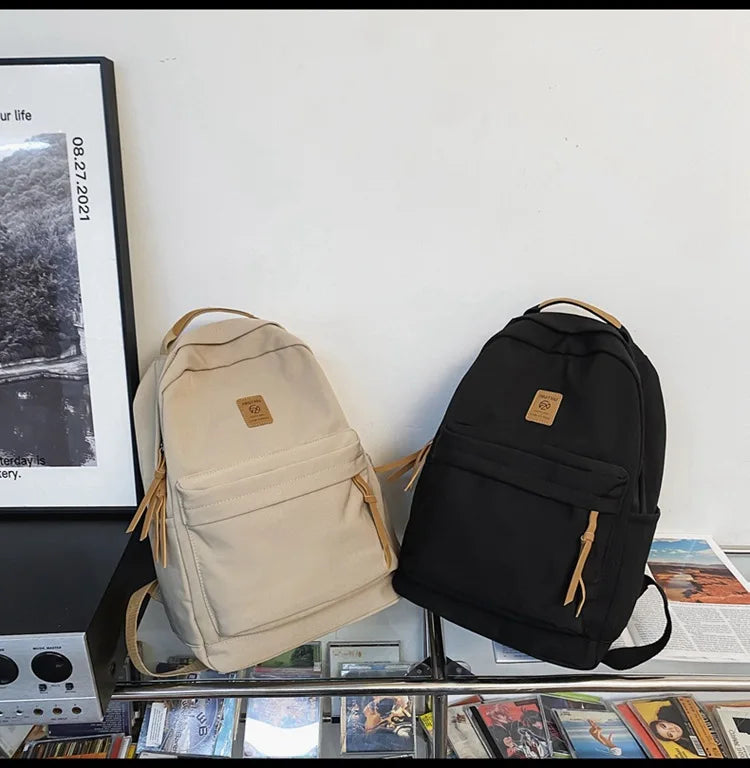 School Backpack for Men Women College Bookbag Lightweight Black Backpack Rucksack Casual Daypack School Bag for Boys Girls