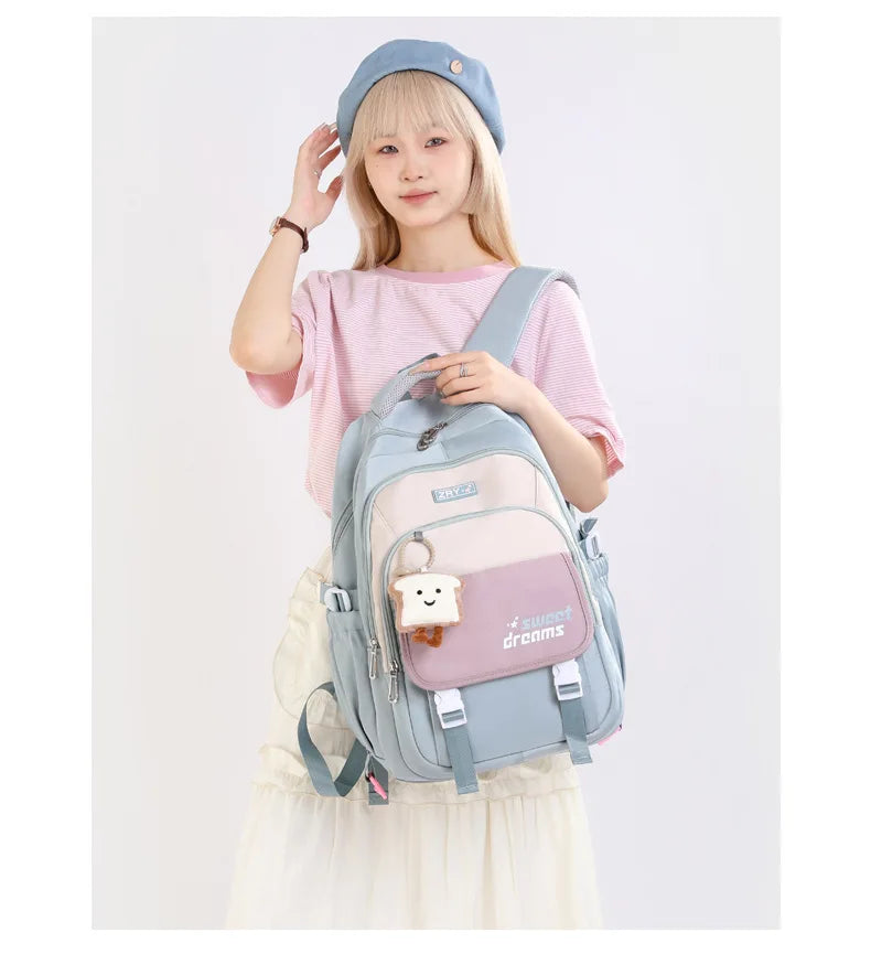 School Backpacks For Girls Large Capacity Middle School Backpack Lightweight Travel Bag School Bookbag College Student Backpack