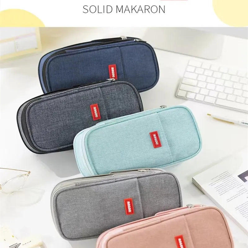 Large Capacity Pencil Case Stationery School Supplies Pencil Cases Pouch Office Desk Storage Bag Students Kids Pen Case Bags Box