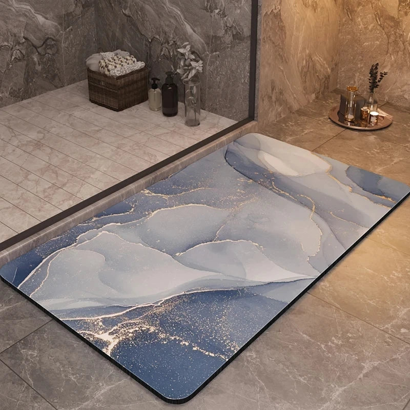 Luxury Bathroom Mats Anti Slip Shower Bath Mat Super Absorbent Quick Dry Foot Floor Mat Toilet Rug Doormat Carpet Washable Decor