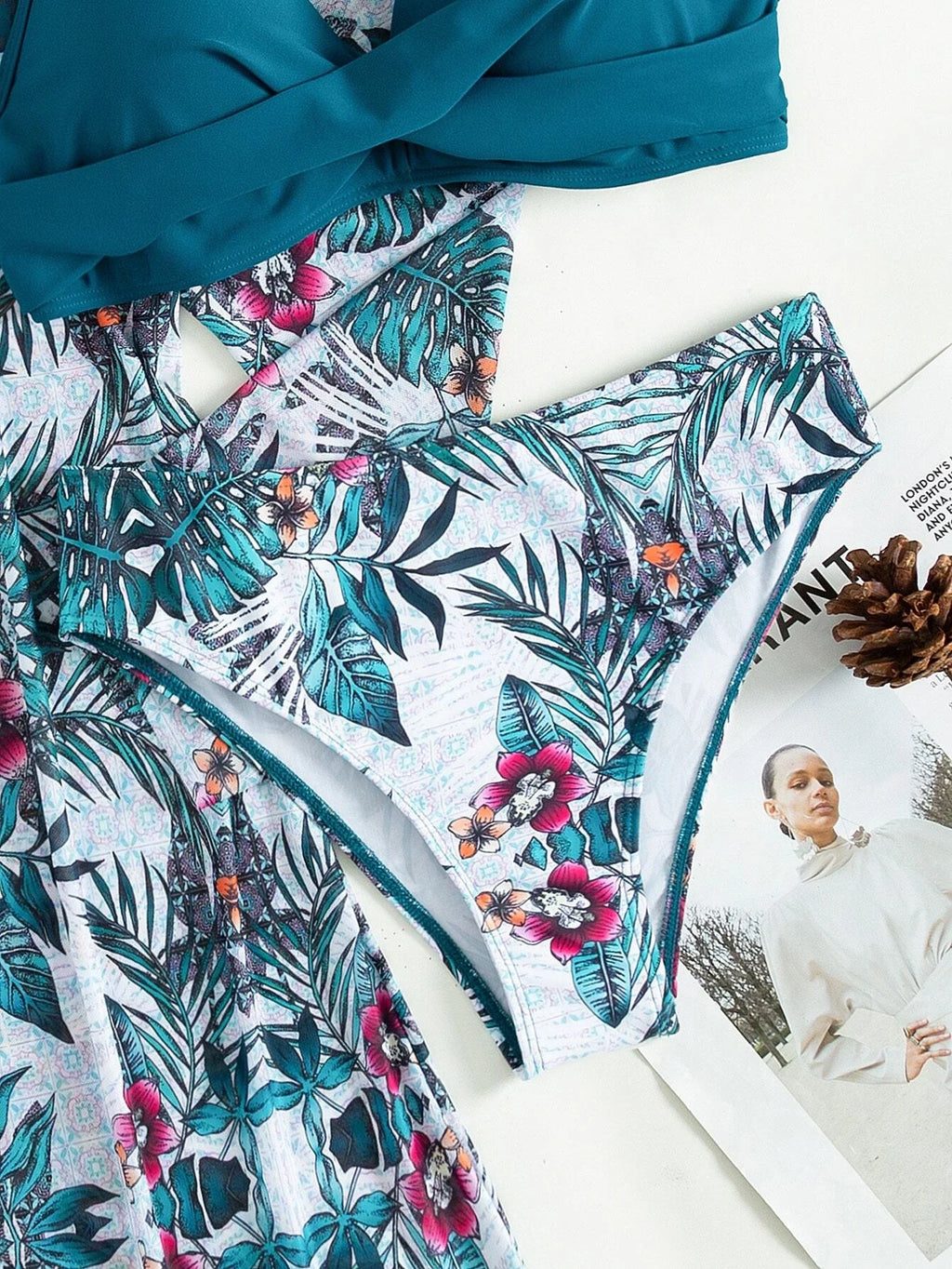 3 Pieces Push Up Bikinis 2025 Women With Kimono Beach Printed Swimsuit Sexy Swimwear Female Bathers Bathing Swimming Swim Suit