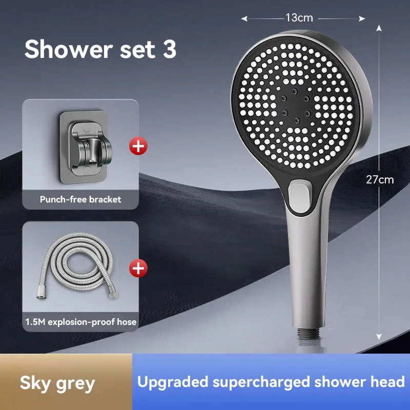 Xiaomi Original Shower Head, Large Panel Booster Shower Set, Water Output, 3-Speed Adjustment, Home Bathroom Facilities