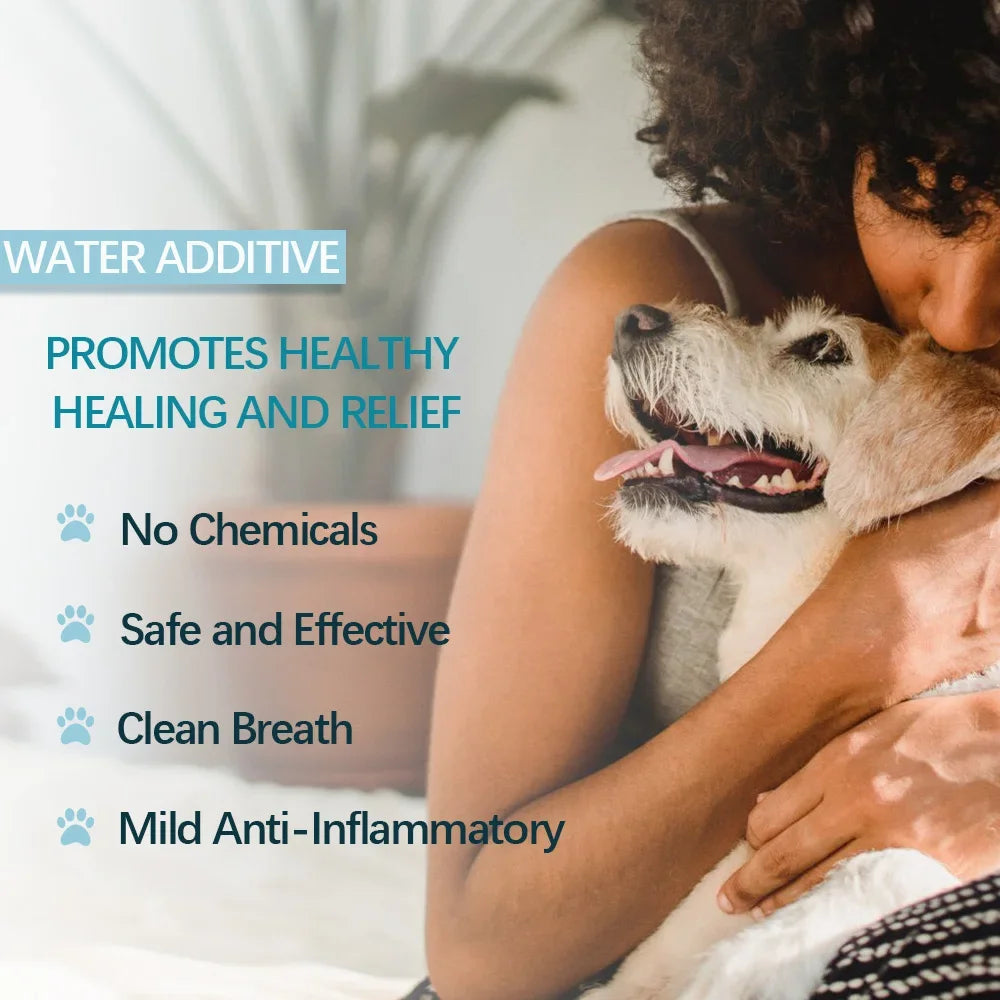 2 Pack Pet Dental Care Water Additive for Decomposes dental plaque & cleans teeth for Dogs & Cats