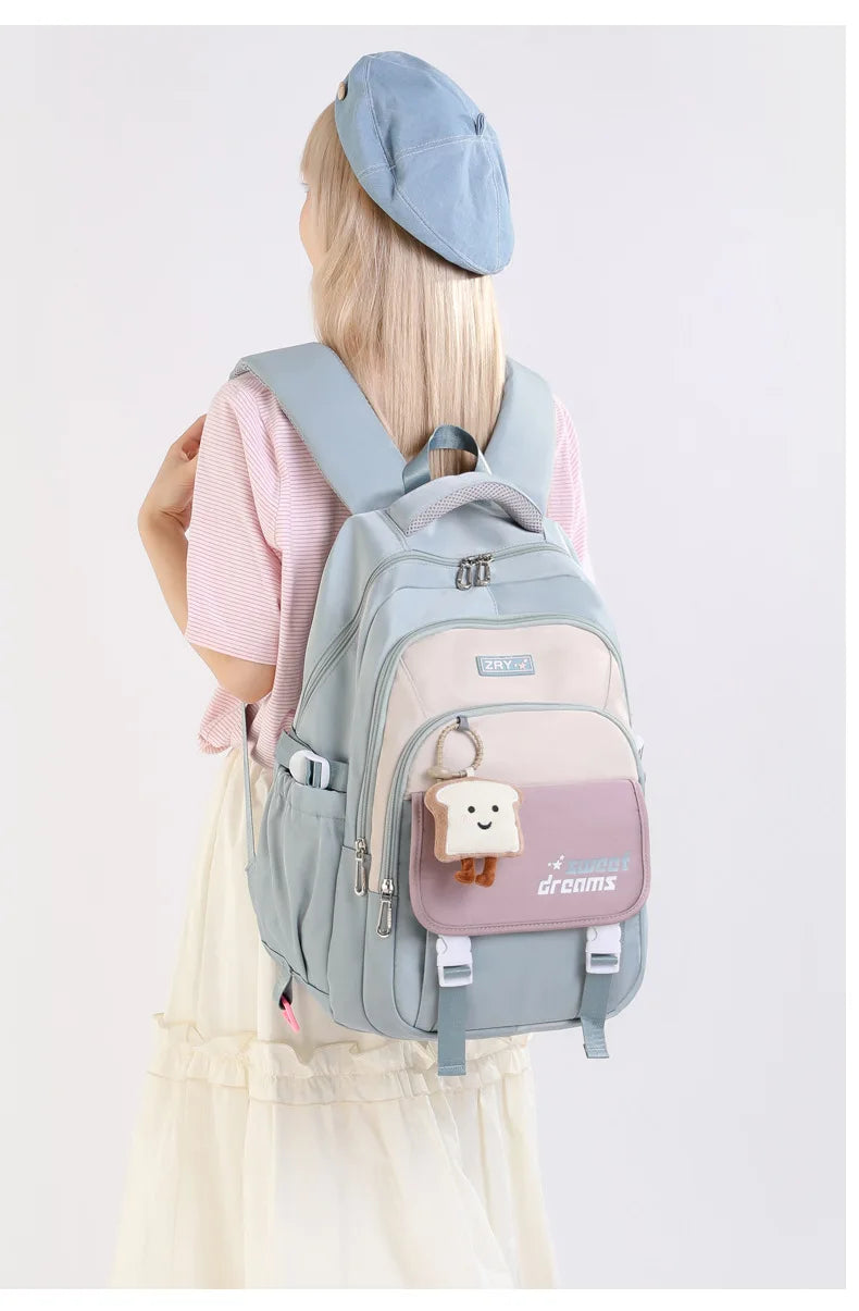 School Backpacks For Girls Large Capacity Middle School Backpack Lightweight Travel Bag School Bookbag College Student Backpack