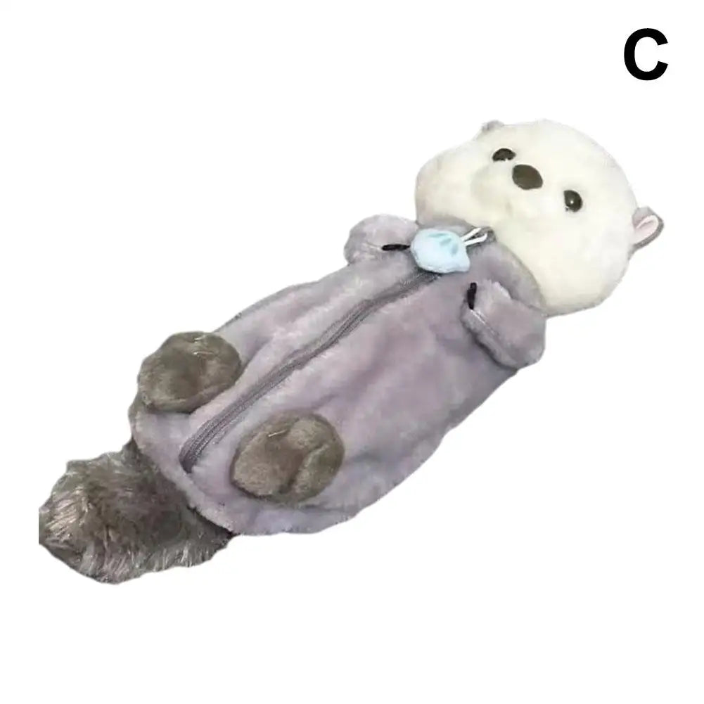 Cute Plush Shark Pencil Case Student Stationery School Supplies Kawaii Doll Back To School Storage Bag Pen Bag Stationery