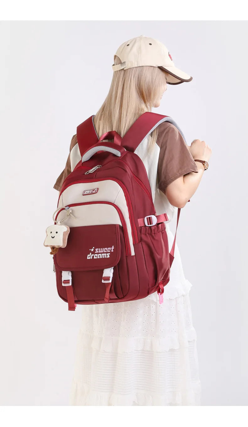 School Backpacks For Girls Large Capacity Middle School Backpack Lightweight Travel Bag School Bookbag College Student Backpack